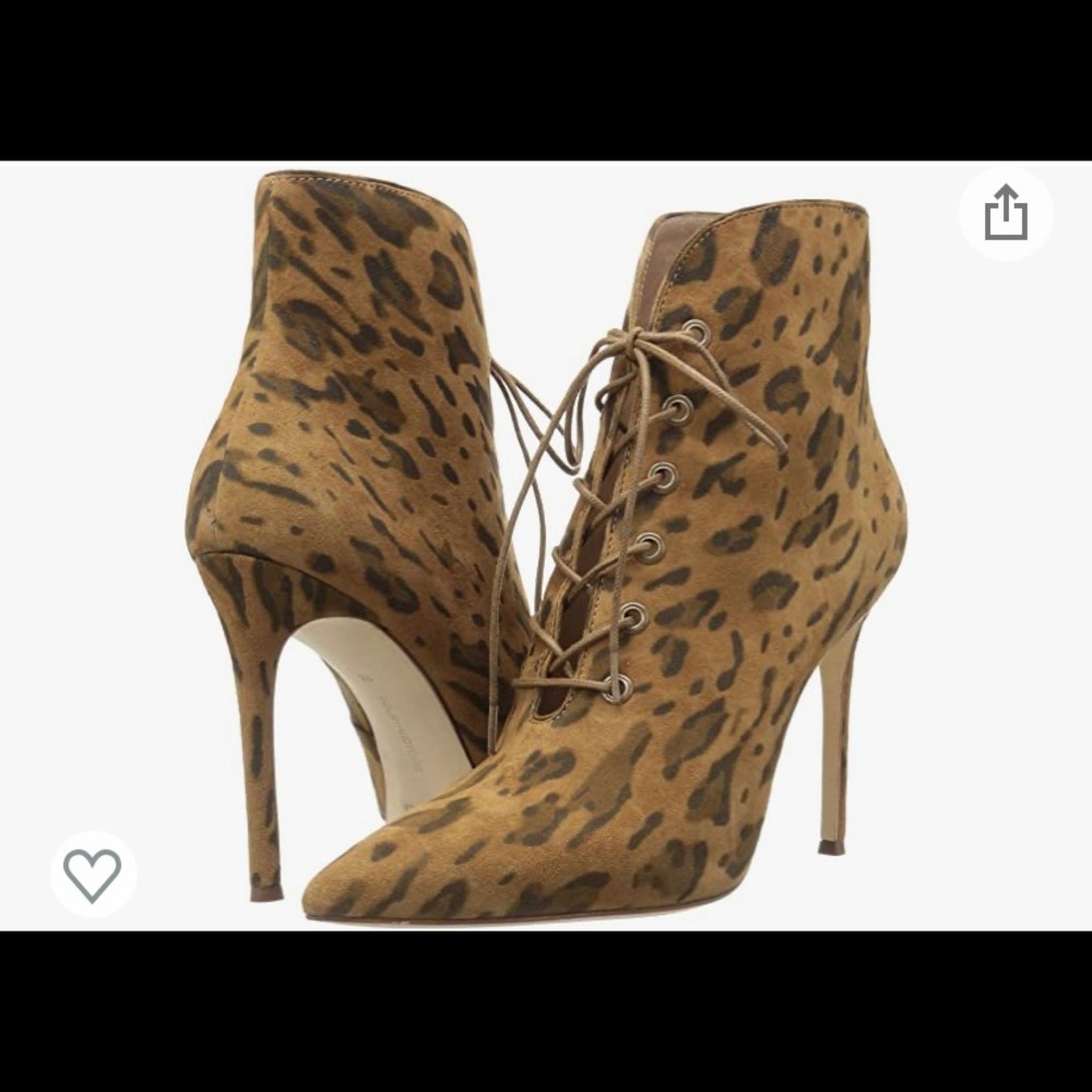 WORN ONCE POUR LA VICTOIRE LEOPARD CARI BOOTIE
